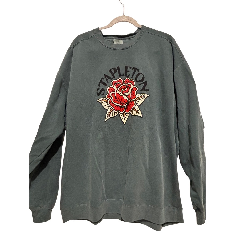 New Comfort Colors Chris Stapleton Rose Graphic Sweatshirt 3XL Unisex Concert